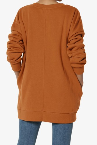 TheMogan S~3X Casual Cozy Oversized V-Neck Fleece Pullover Sweatshirts - Picture 21 of 229