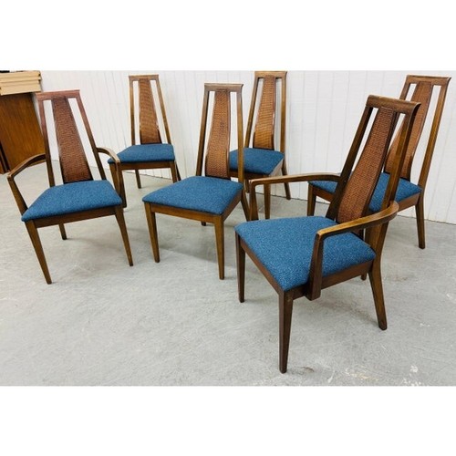 Mid-Century Modern American of Martinsville Walnut Dining Chairs - Set of 6 - Picture 3 of 9