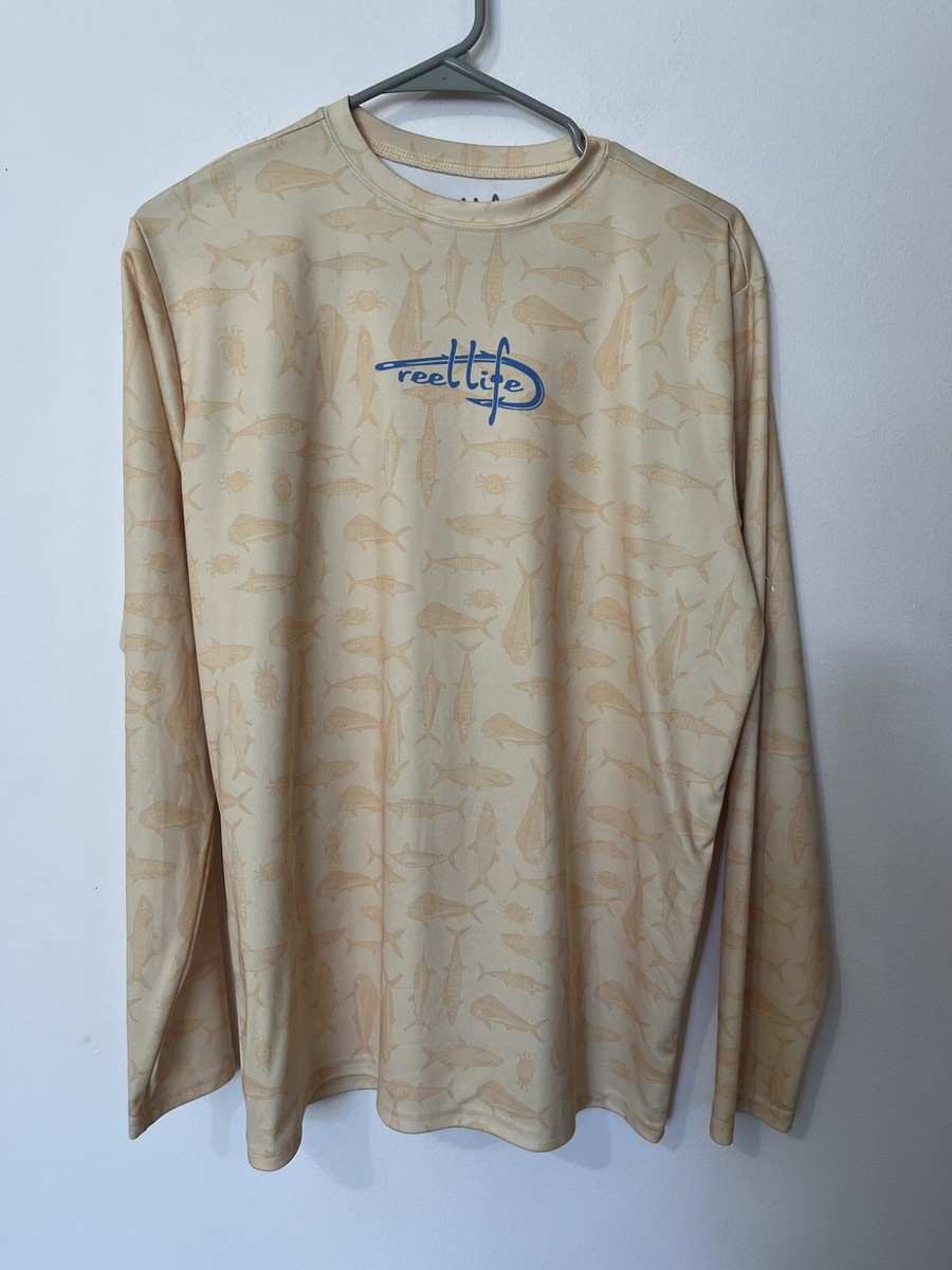 REEL LIFE Men's Fishing Boating Shirt UPF 50+ Sun Ray Defender