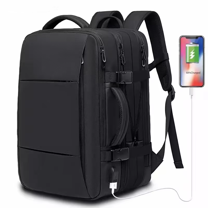 Men's Expandable Business Travel Backpack with USB Large Capacity for School-image