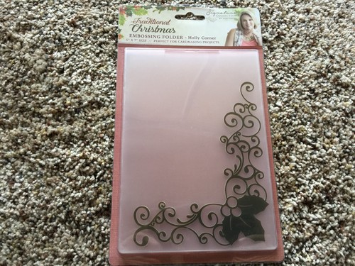 Crafter's Companion Embossing Folder Holly Corner