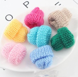 20pcs Wool Knitting Mini Caps Diy Jewelry Making Earring Kids Hair