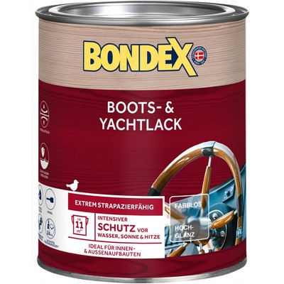Bondex Boots-&Yachtlack Klarlack 0,75L Yacht Lack Bootslack Schiffslack Holzlack