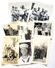 WWII Era Original Glossy 8 Photos U.S. Military Soldiers in Uniform Families