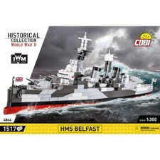 COBI-4844 WWII HMS Belfast IWM Model Building Bricks 1515Pcs