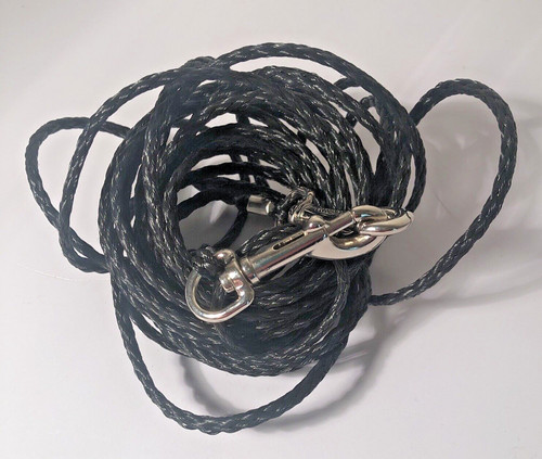 Coastal Poly Cat Tie Out with Nickel-Plated Swivel Snaps  15-Feet Black