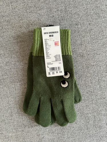 ANYA HINDMARCH X UNIQLO ORANGE SCHAL/MÜTZE UND HANDSCHUH SET - BRANDNEU MIT ETIKETT - Bild 7 von 7