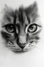 Information Product 16"х24" 1pic Digital WallArt Kitten Cat graphics / Download