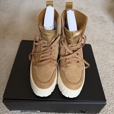 Nike Air Jordan 1 Brooklyn Boots Women Size 10, Wheat/Muslin, FJ5737-700