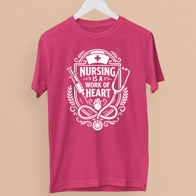 Krankenpflege ist eine Arbeit des Herzens T-Shirt Krankenschwestern Tag Medizin Gesundheitswesen Arbeiter Geschenk