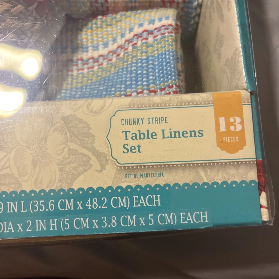 Pioneer Woman Chunky Stripe Table Linens Set - Image 3 of 4