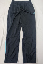 Adidas Women's Black Blue Striped Pants Pull On Sweatpants Athletic Size MEDIUM