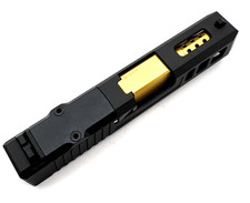 Complete Zaffiri Precision Black Slide Glock 26 Gen 1-4 Gold TiN Barrel RMR Cut
