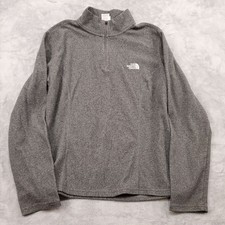 The North Face Pullover Womens Large Gray Fleece TKA 100 Glacier 1/4 Zip Hiking