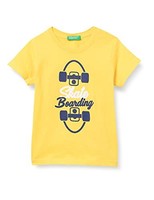 United Colors of Benetton Jungen T-Shirt Gelb GrößE