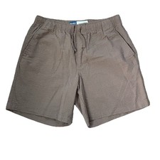 Old Navy Men  s Seersucker Jogger Shorts Medium Brown 7" Inseam Textured New