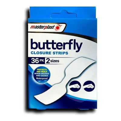 STERILE HAUTVERSCHLUSSSTREIFEN Schmetterling Steri Cut Stützstiche 3mm Breite MP
