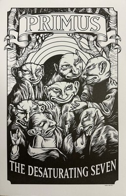 Primus The Desaturating Seven 2017 Promo Art Print 11x17 Poster Reuben Rude New