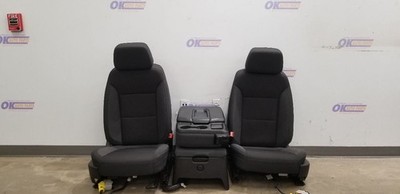 20 GMC SIERRA 1500 ELEVATION FRONT SEAT SET WITH CONSOLE BLACK CLOTH HEATED