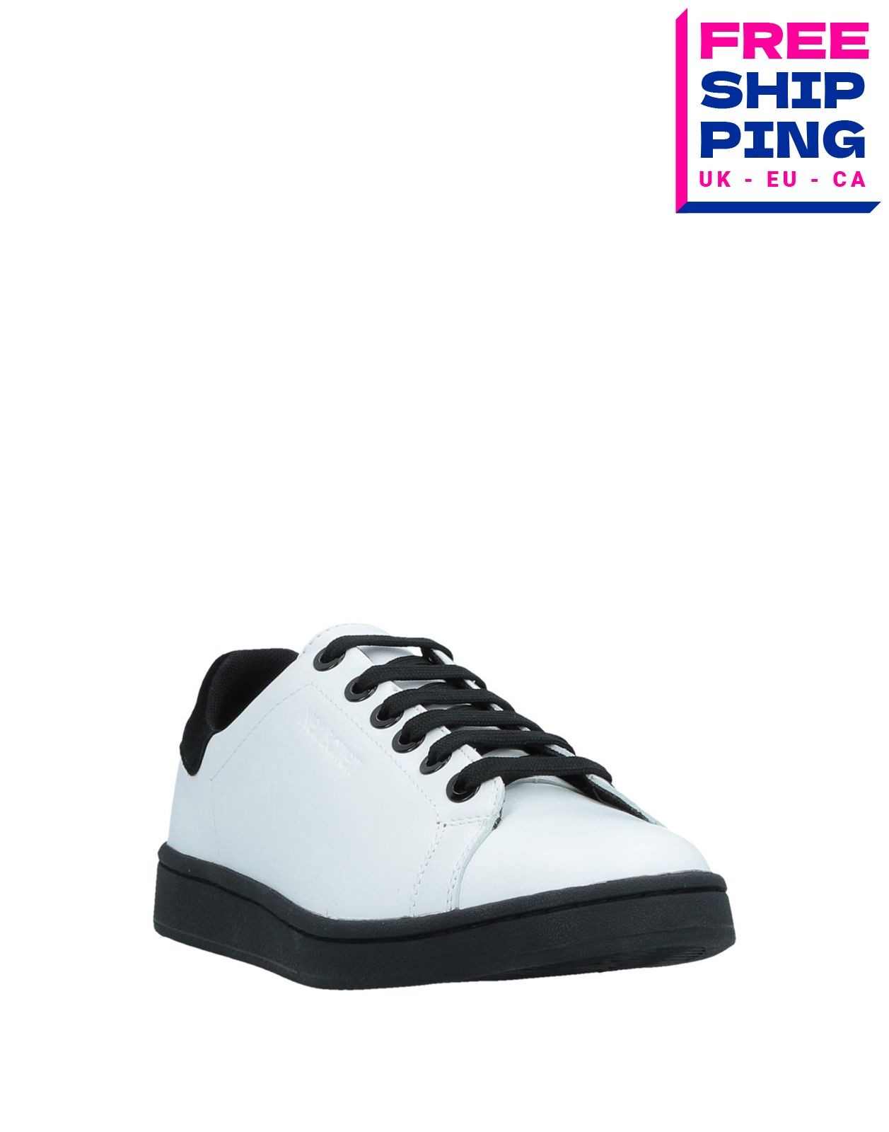 RRP€495 NEIL BARRETT Leather Sneakers US8 UK5 EU38 White Logo Thunderbolt