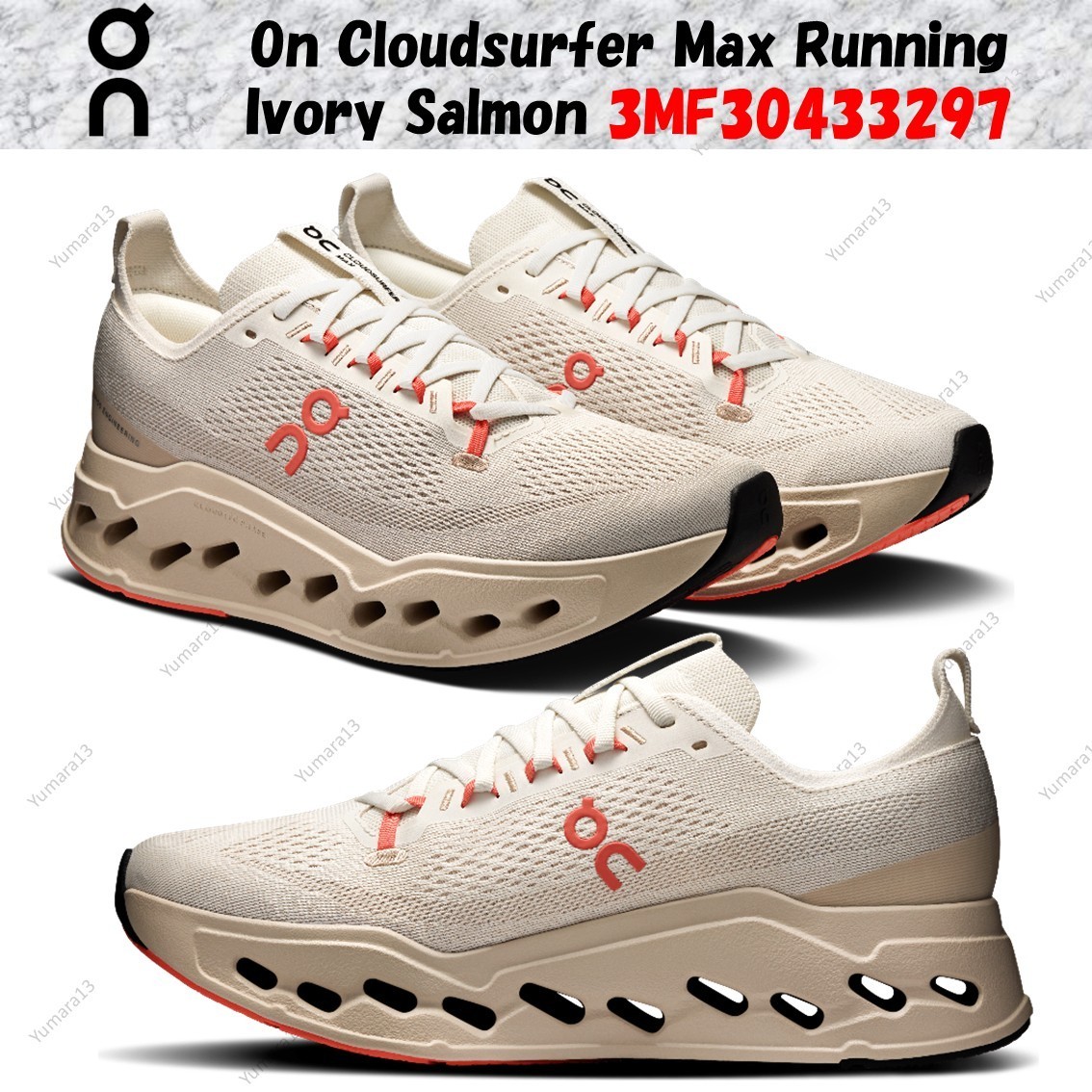 On Cloudsurfer Max Running Ivory Salmon 3MF30433297 Men's Size | eBay