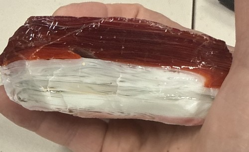 311-10Oz Cullet Slag Glass Amazing Colors 4.5” Cadmium Glow UV Reactive