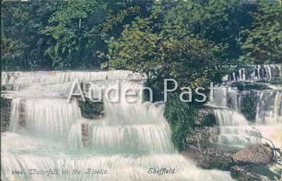 Vintage Edwardian Postcard: Rivelin Waterfall Sheffield, UK 1907 Postmark