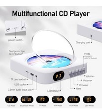 CD Player Portable Bluetooth 5.1 Desktop CD Player with HiFi Sound Speakers,Remo