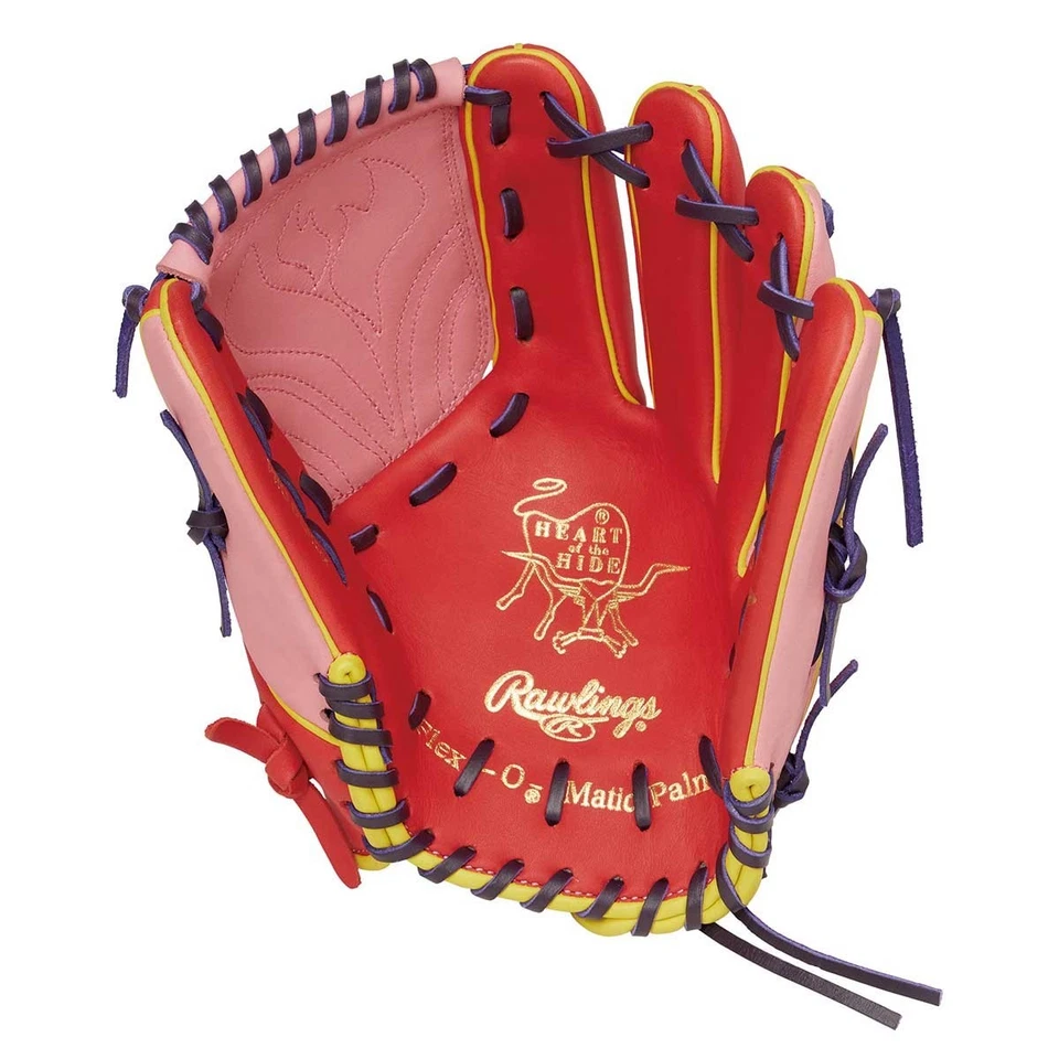 Rawlings GS4FHDKM5 HOH Softball Glove Pitcher 11.75" Scarlet Pink Women's Fit - Image 2 of 3