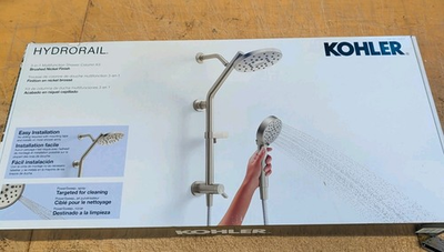 #ad Kohler Hydrorail R38001 G BN 3 in 1 Multifunction Shower System Nickel $79.99