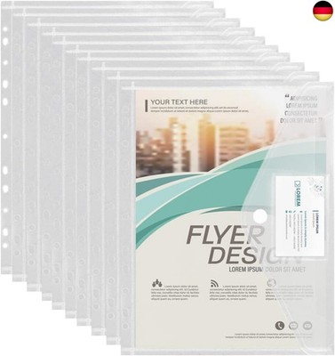 Document Wallet A4 Sight Pocket 20 Document Folder for Filing Waterproof