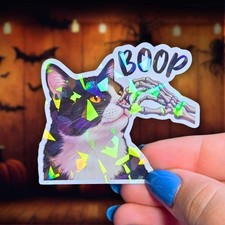 Skeleton Hand Booping Cat Nose