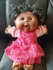 CPK Cabbage Patch Kids Doll Black 13.5" 2011 Brown Blinking Eyes see pics