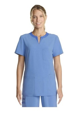 Scrubstar Women's Fashion Relaxed Fit Stretch Notch Collar Top. New With Tags XL