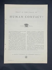 Magazine Ad - 1931 - AT&T / Bell System - Human Contact - (#2)