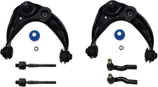 Detroit Axle 6pc Front Upper Control Arms + Tie Rods for 2006 - 2009 Fusi