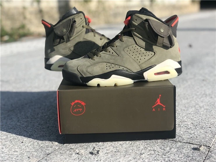 Talla 7-13 Nike Jordan 6 Retro x Travis Scott Mid Olive CN1084-200 Foto 2 de 4