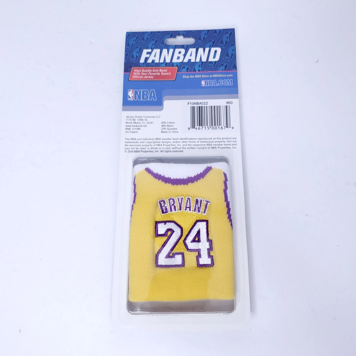 Lot De 4 Bandeaux/wristbands Kobe Bryant - Or, Violet, Blanc - Neuf Sans Emballage