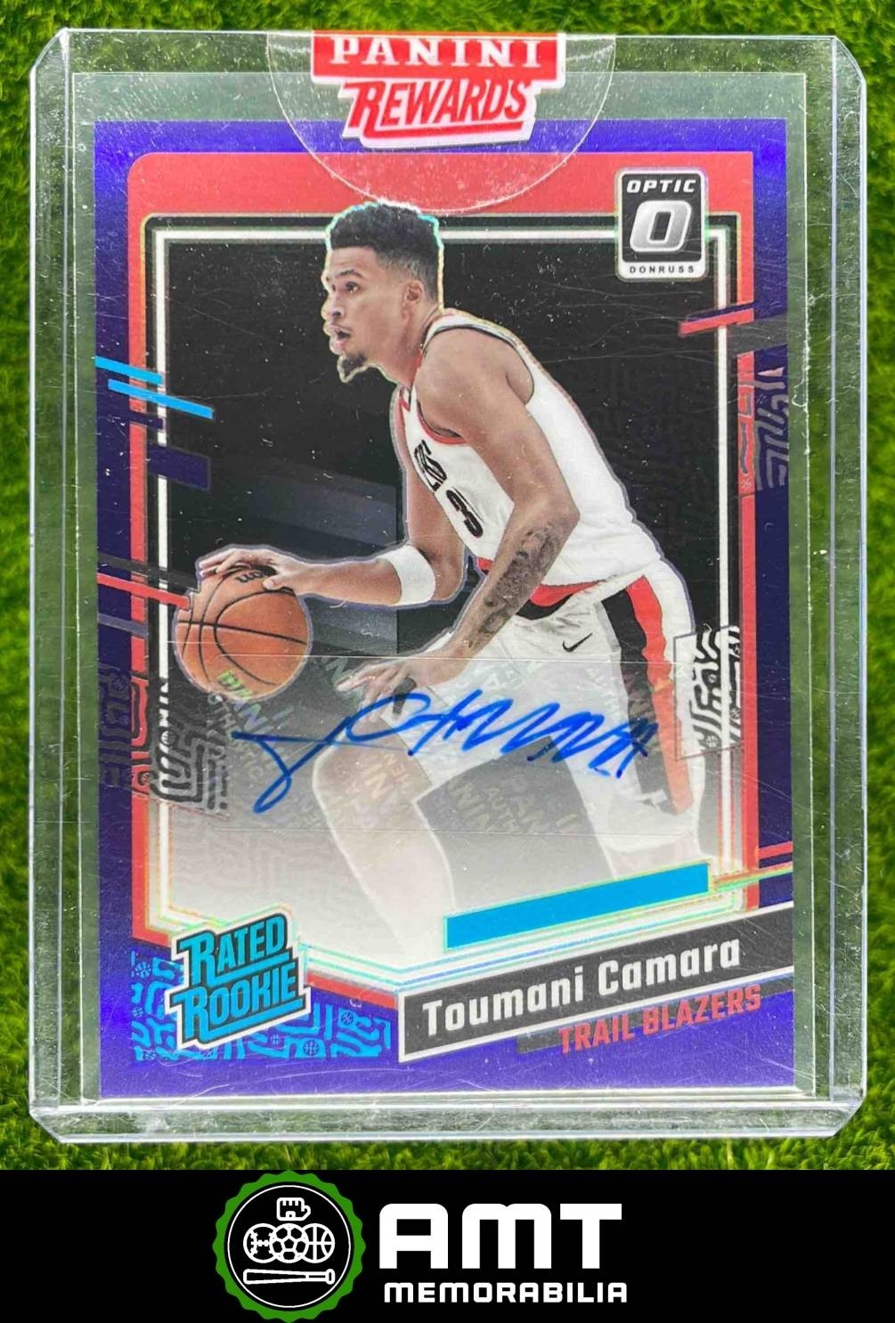 Toumani Camara 2023-24 Panini Donruss Optic Rated Rookie Auto Purple #282