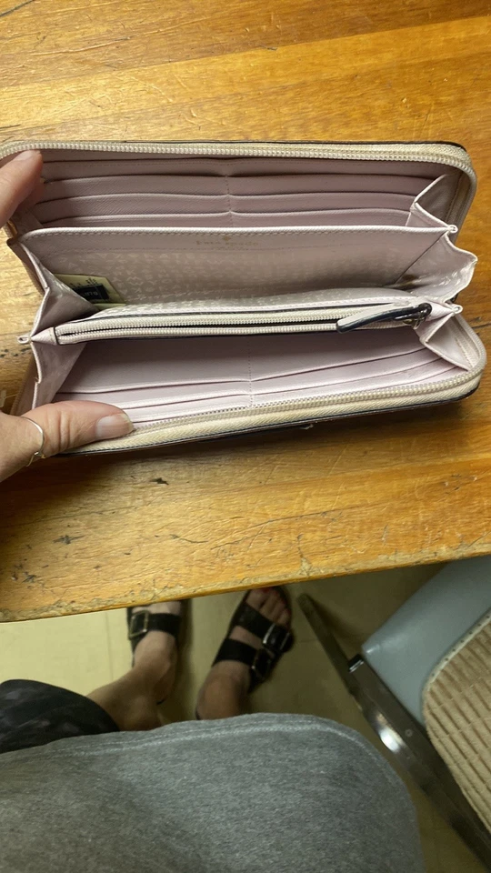 Cartera Kate Spade New York Staci delgada plegable - Tiza rosa oro puntos brillantes Foto 2 de 4