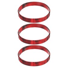 3Pcs Bracelets Wristbands 1/2 Inch Width 8.5" Length Black Red