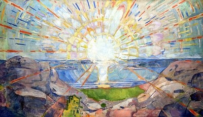 Edvard Munch The Sun Painting Reproduction   Giclee Canvas/Paper/Stretched