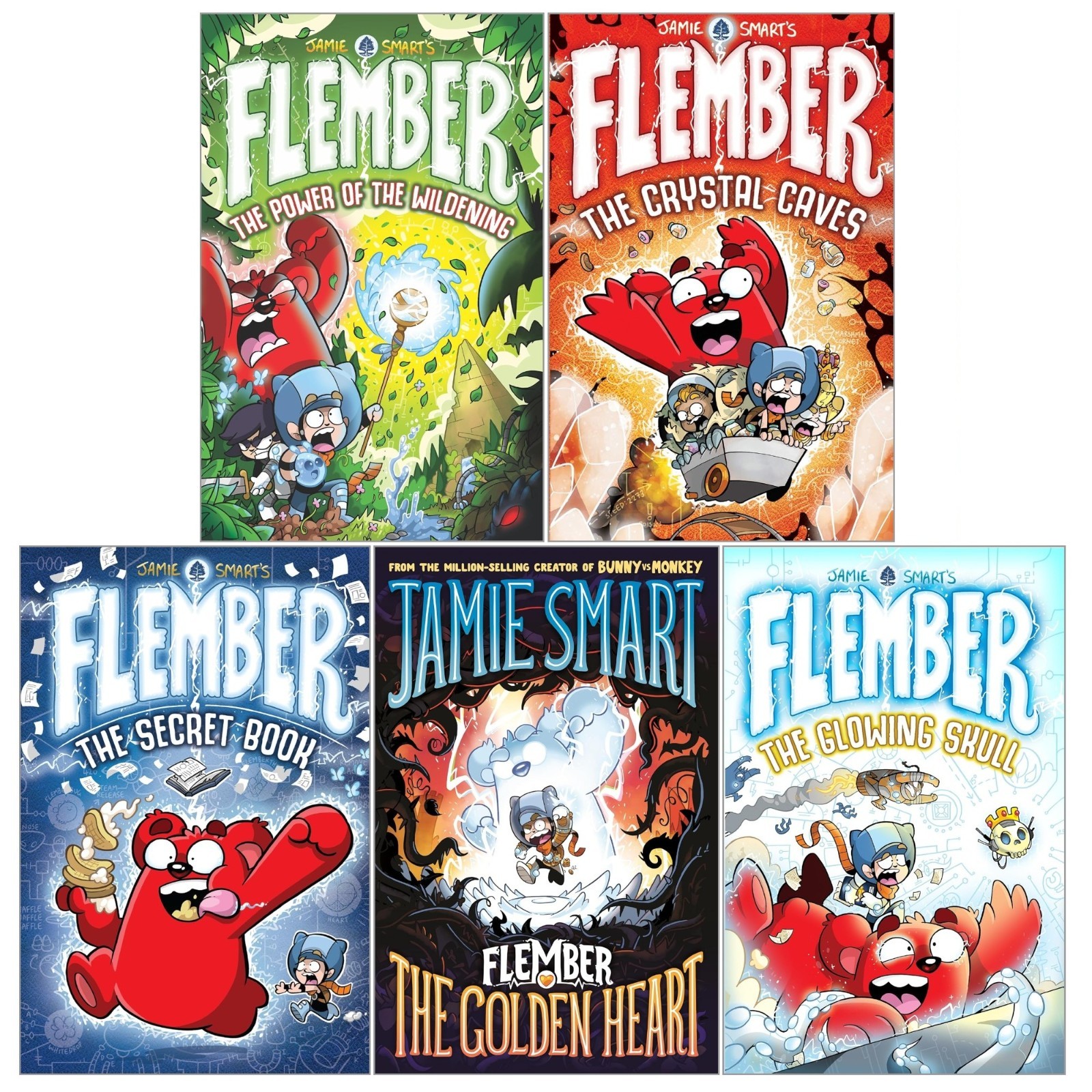 Flember Series 5 Books Collection Set (Books 1-5) by Jamie Smart The Secret Book