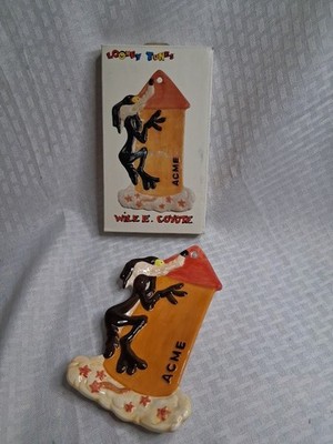 Vtg. 1993 Wile E.  Coyote Spoon Rest. Warner Bros. Ceramic
