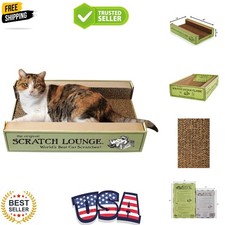 Reversible 3-Sided Cat Scratcher Lounger for Large Cats - Lasts 10x Longer
