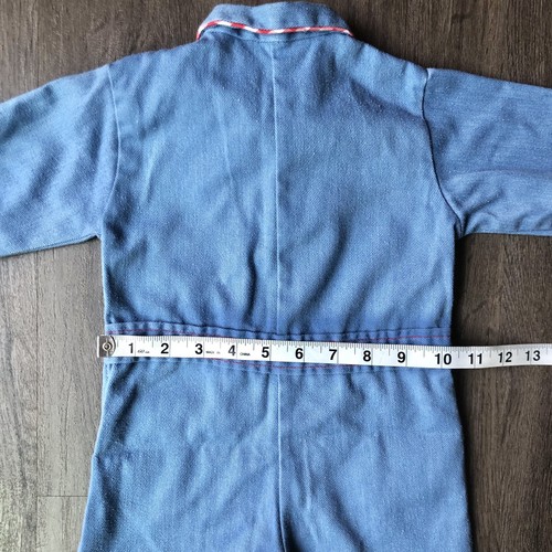 Vintage Healthtex Jumpsuit Toddler 24M Blue 70s Retro Embroidered Romper - Picture 6 of 8