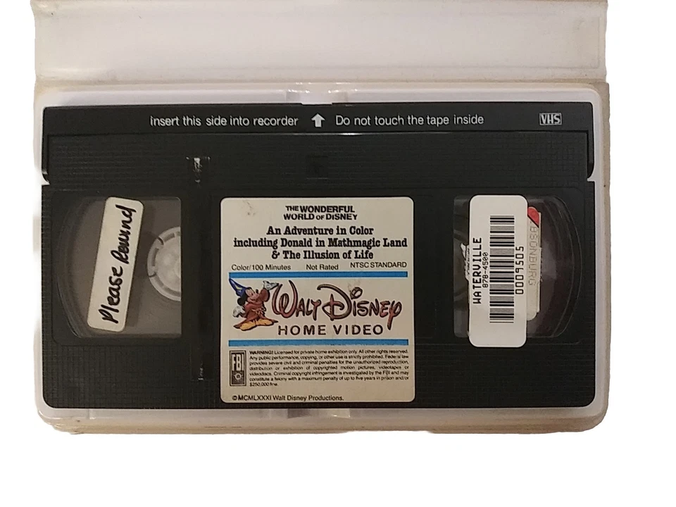 VHS LOT OF 3 WALT DISNEY HOME VIDEO SHAGGY DA DARBY O'GILL MATHMAGIC LAND RENTAL - Image 4 of 4