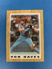 1987 Topps Major League Leaders Von Hayes Baseball Cards #28