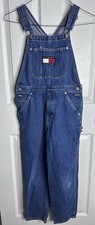 Vintage Tommy Hilfiger Jean Overalls Womens S Blue Denim Y2K 2000