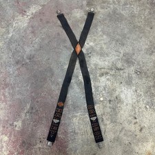 Vintage Harley Davidson Suspenders Braces Clip On HD Bar and Shield